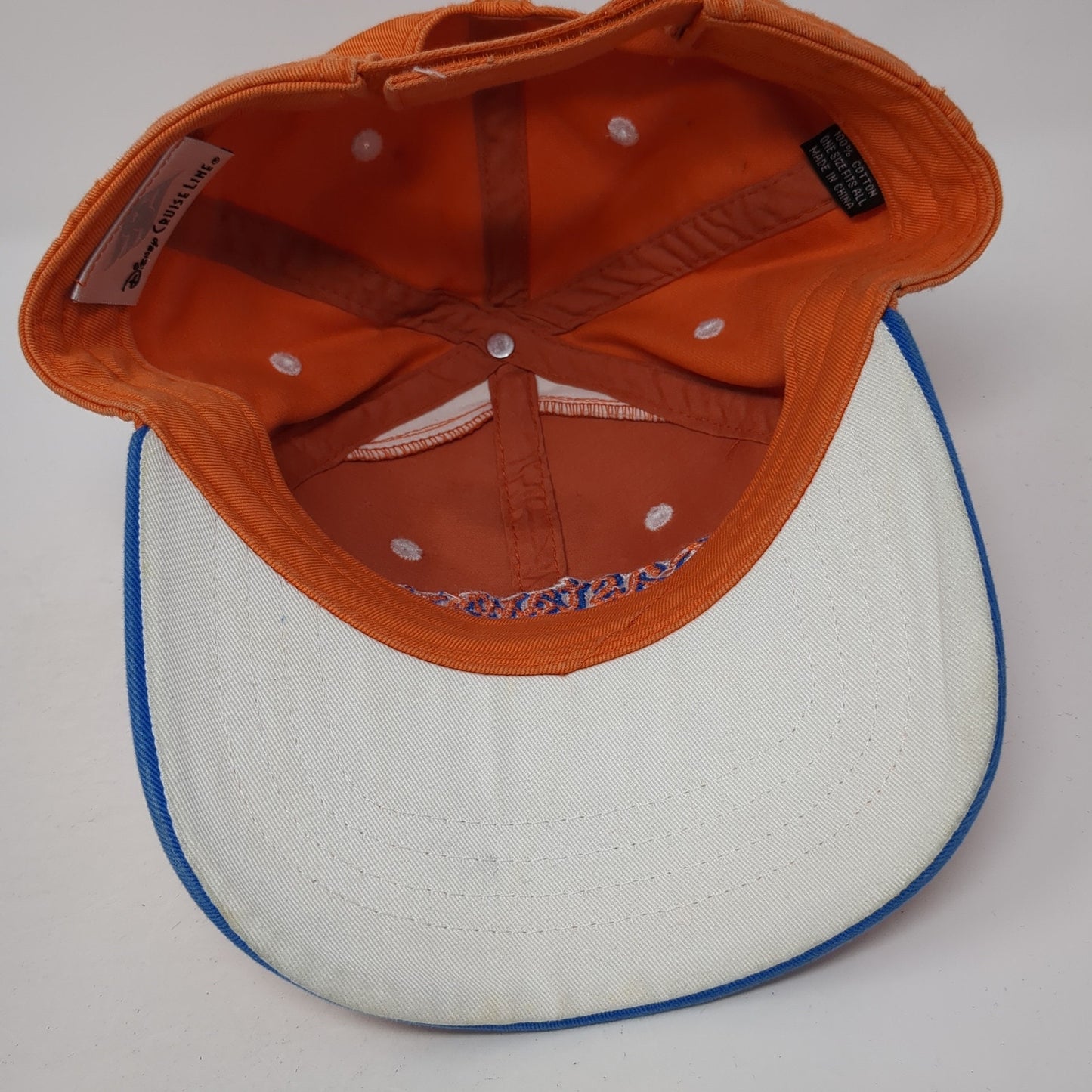 Castaway Cay Bahamas Strapback Hat Orange One Size Adjustable Disney