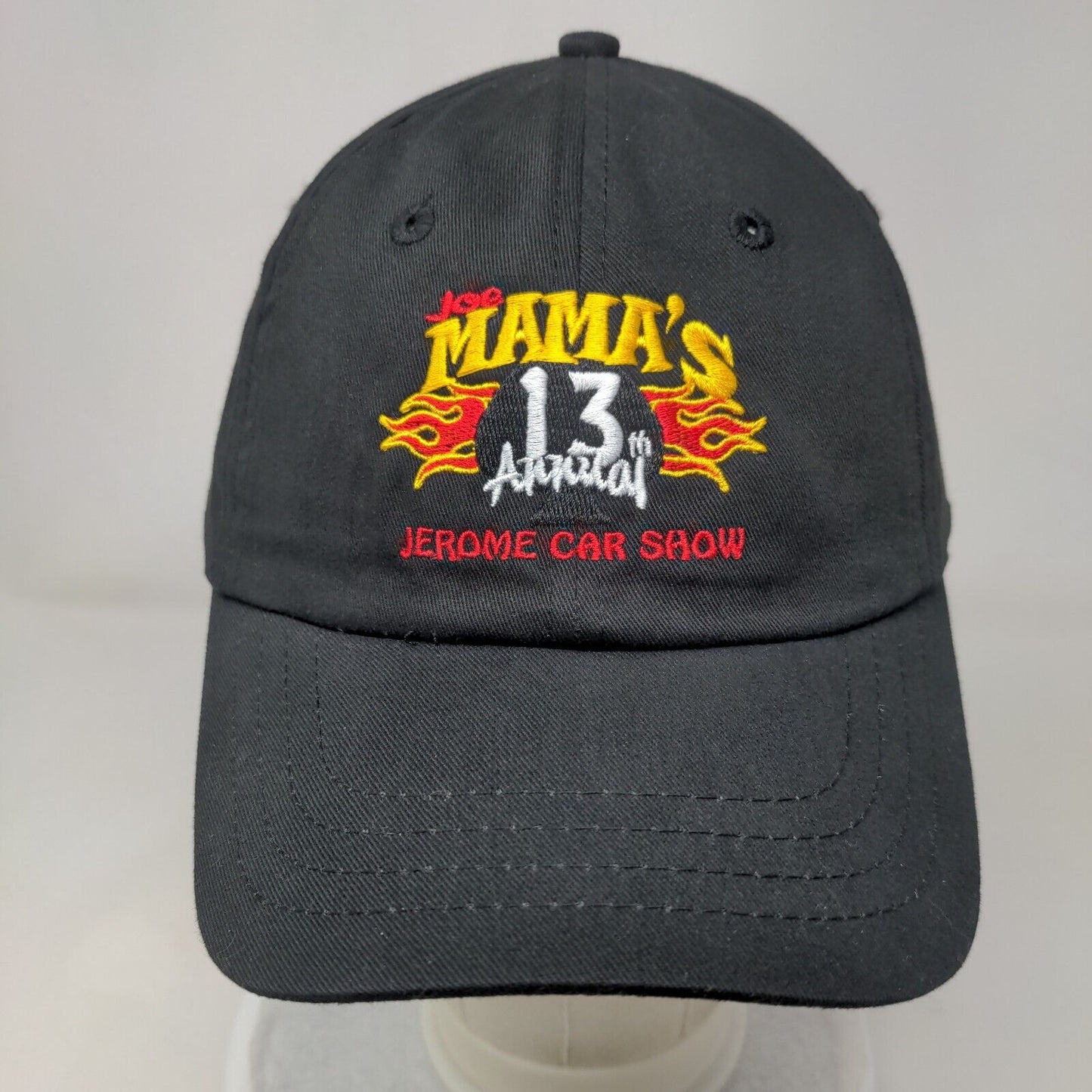 Joe Mama's 13th Annual Jerome Car Show Strapback Hat Black One Size Solid