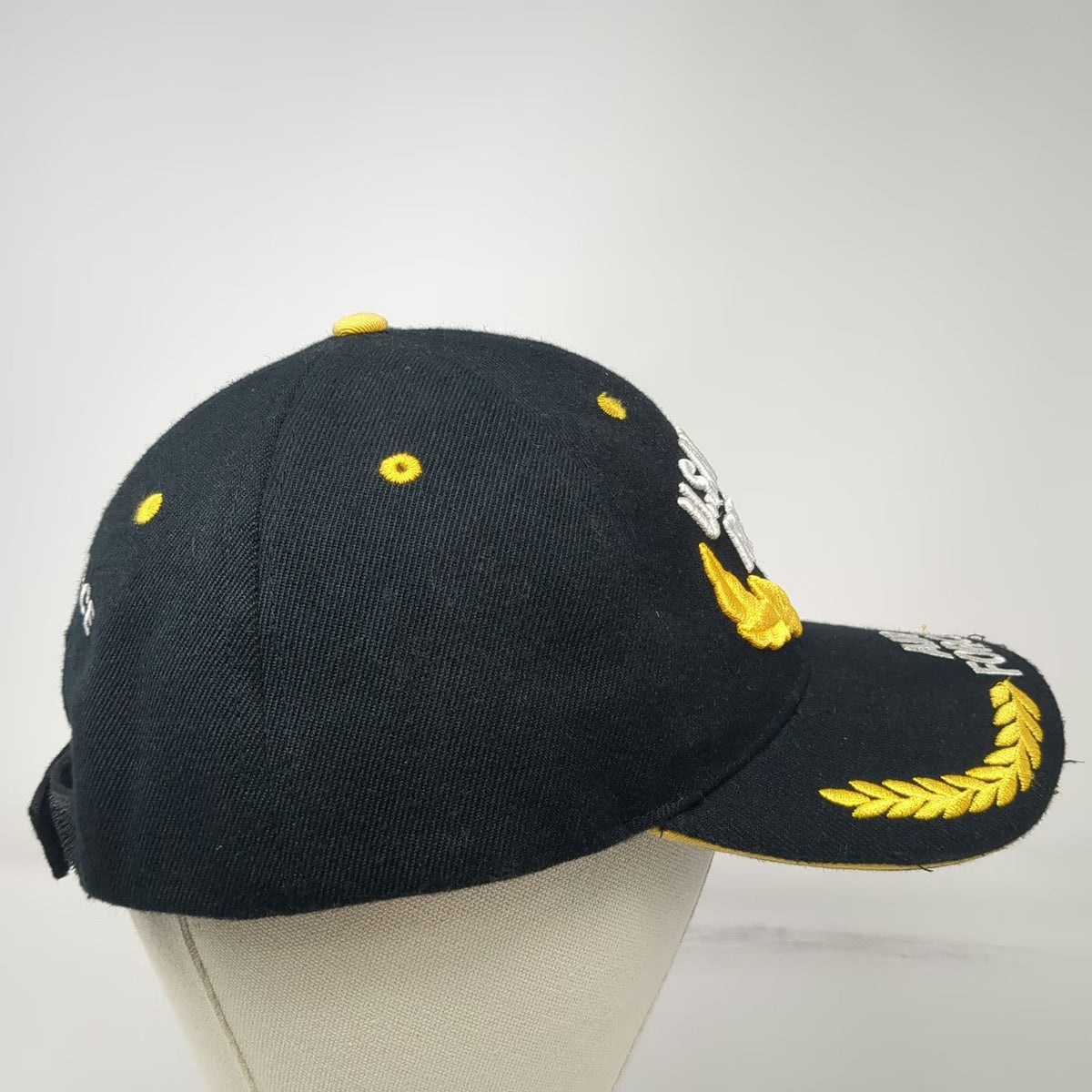 JFH Headwear Baseball Cap Black One Size U.S. Air Force Retired Hat Yellow Leaf