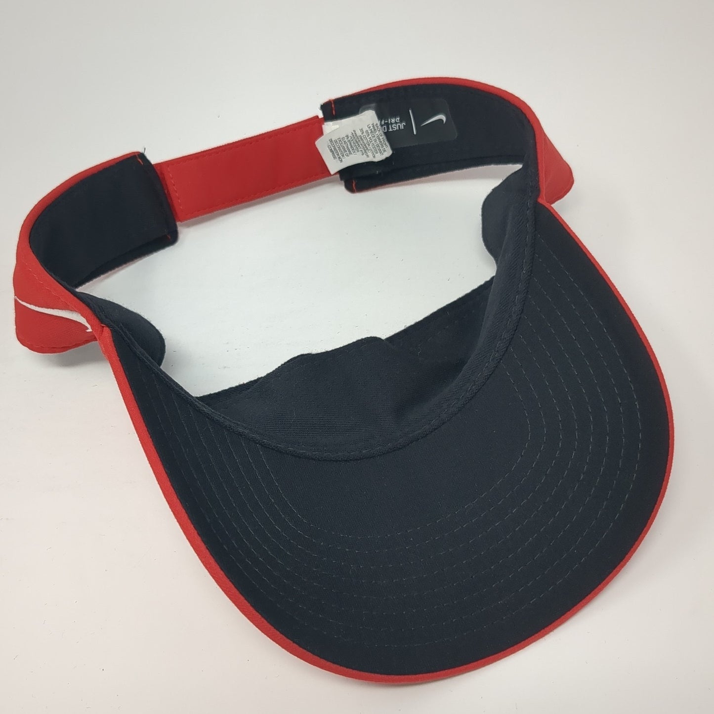Letter B Strapback Visor Hat Red One Size Adjustable Embroidered Nike