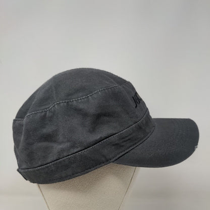 JGC | FLUOR Heat Team Strapback Cadet Army Cap Gray OSFM Embroidered Distressed