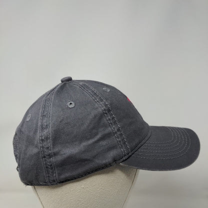 Flamingo Slideback Hat Gray One Size Adjustable Vented Holes 6 Panel