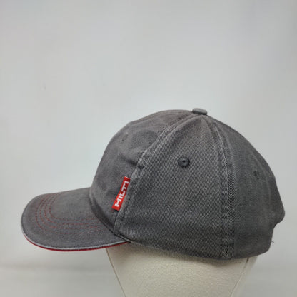 Hilti Slideback Hat Gray One Size Adjustable Solid 6 Panel Blank