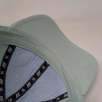Adidas Slideback Hat Greenish-Blue One Size Adjustable Embroidered Trefoil