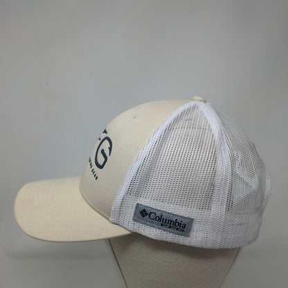 PFG Performance Fishing Gear Snapback Trucker Hat Tan OS Mesh Back Columbia