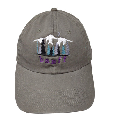 Banff Slideback Hat Gray OSFA Adjustable Embroidered 6 Panel Blue 84