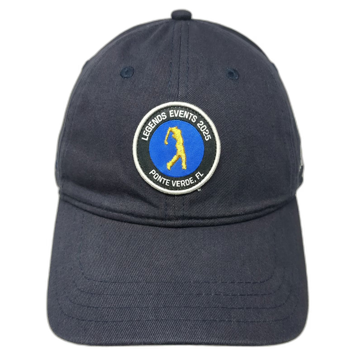 Pukka Baseball Cap Blue OS Leather Slideback Golf Patch Ponte Vedra FL 2025 Hat