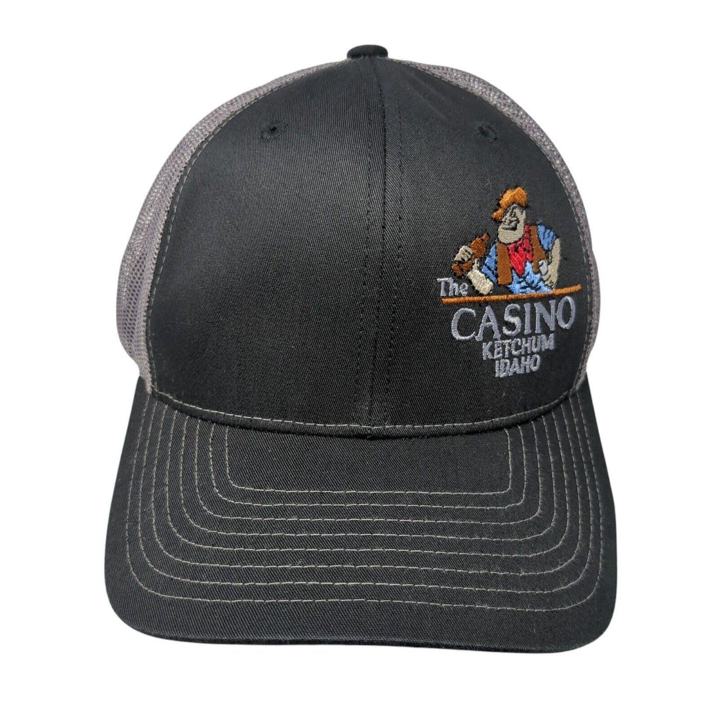 The Casino Ketchum Idaho Snapback Trucker Hat Black OS Adjustable Richardson