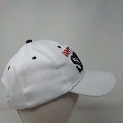 Don't Ask Me 4 Sh!t Strapback Hat White OSFA Embroidered 6 Panel