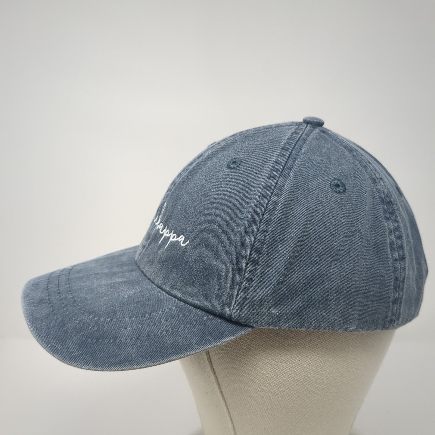 Sigma Kappa Slideback Hat Blue One Size Adjustable Leather Strap Adams