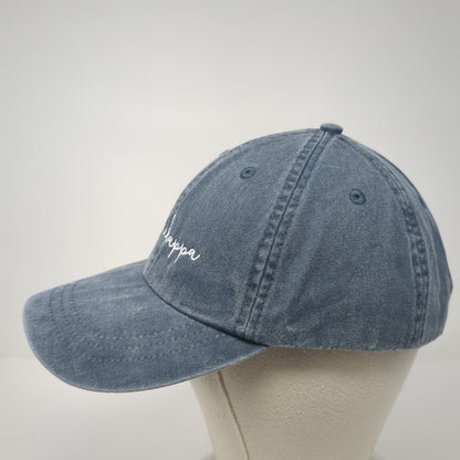 Sigma Kappa Slideback Hat Blue One Size Adjustable Leather Strap Adams