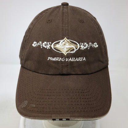 Invasion Baseball Cap Brown Gold One Size Puerto Vallarta Souvenir Hat Slideback