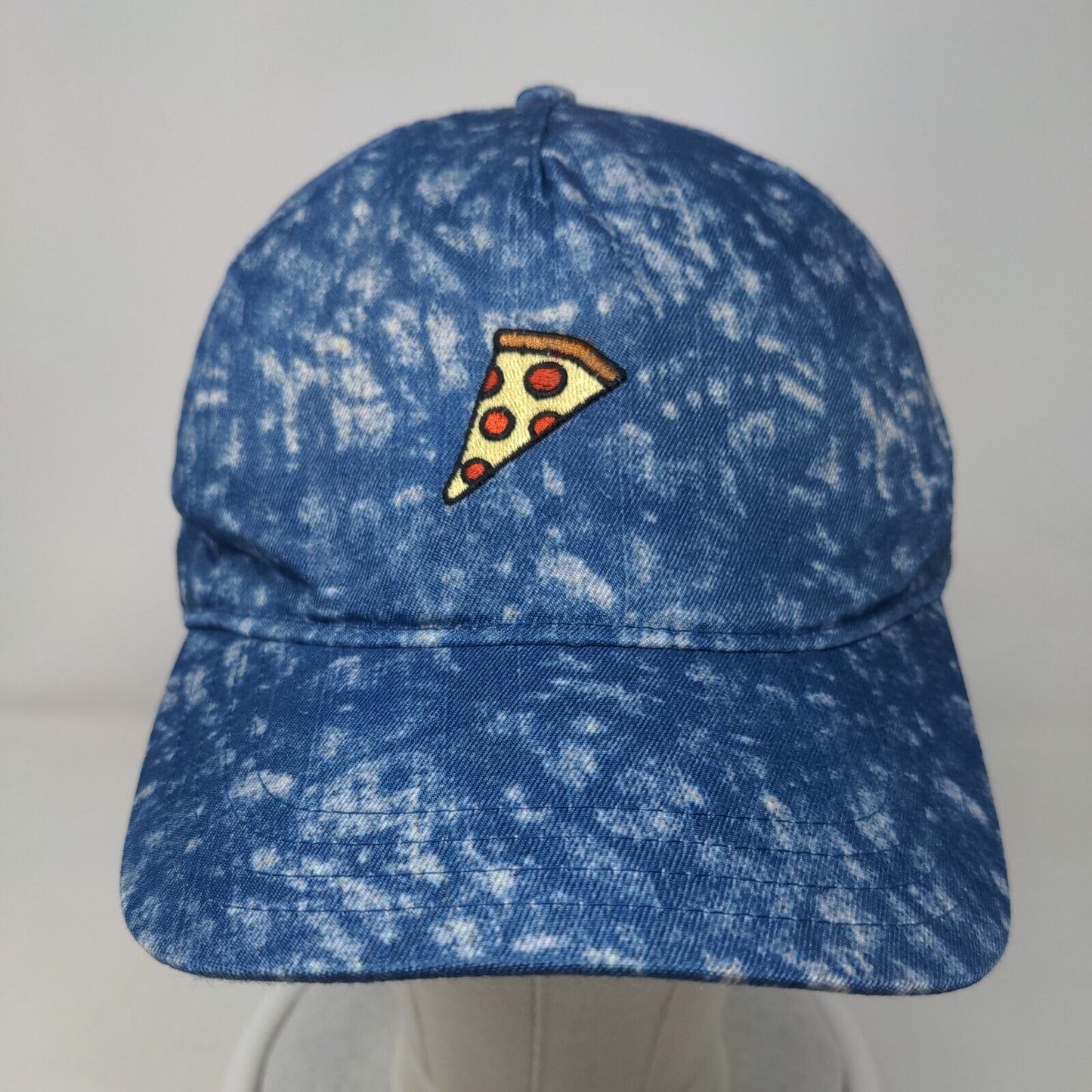 Pizza Embroidered Slideback Hat Blue One Size Adjustable Embroidered 6 Panel