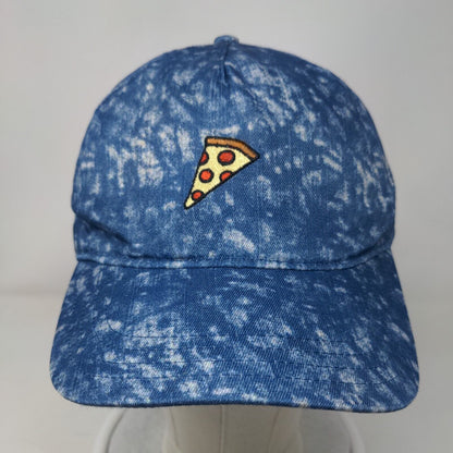 Pizza Embroidered Slideback Hat Blue One Size Adjustable Embroidered 6 Panel