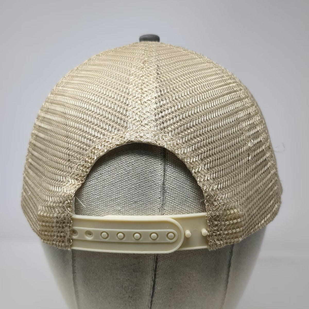 Image-N Trucker Hat Gray White Beige One Size Miriams Heart Mesh Snapback 2009