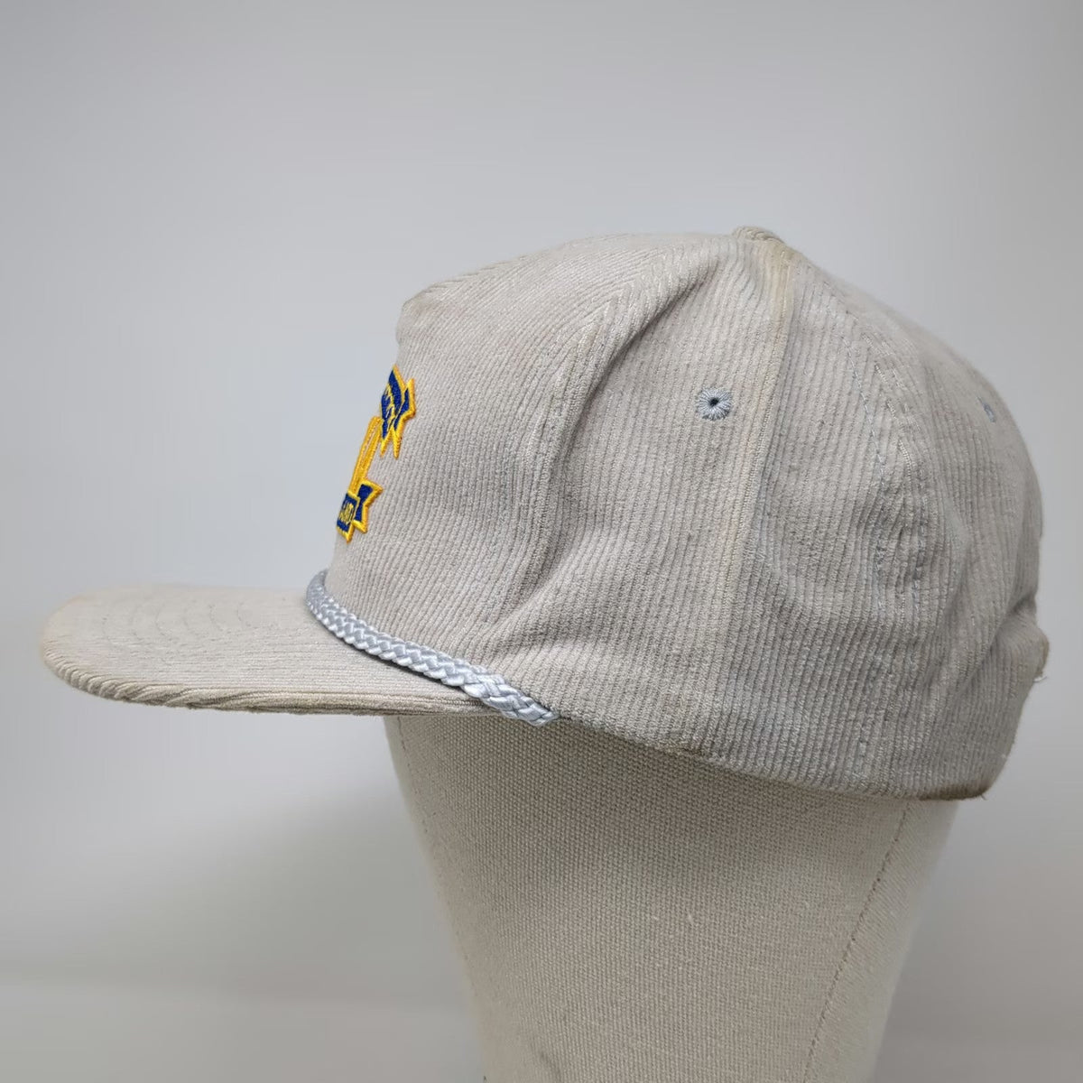 Headliners 5 Panel Beige Blue Yellow Silver One Size Alaska Corduroy Rope Hat