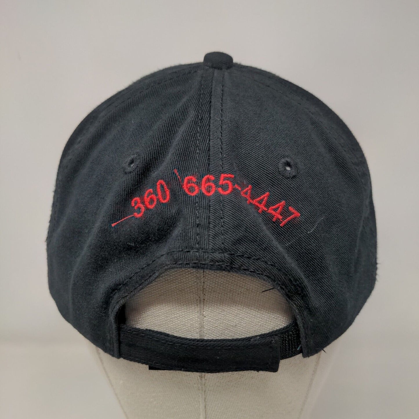 Hill & Son Excavating Strapback Hat Black One Size Port & Company