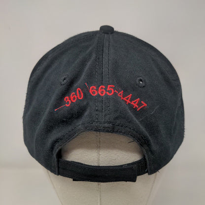 Hill & Son Excavating Strapback Hat Black One Size Port & Company