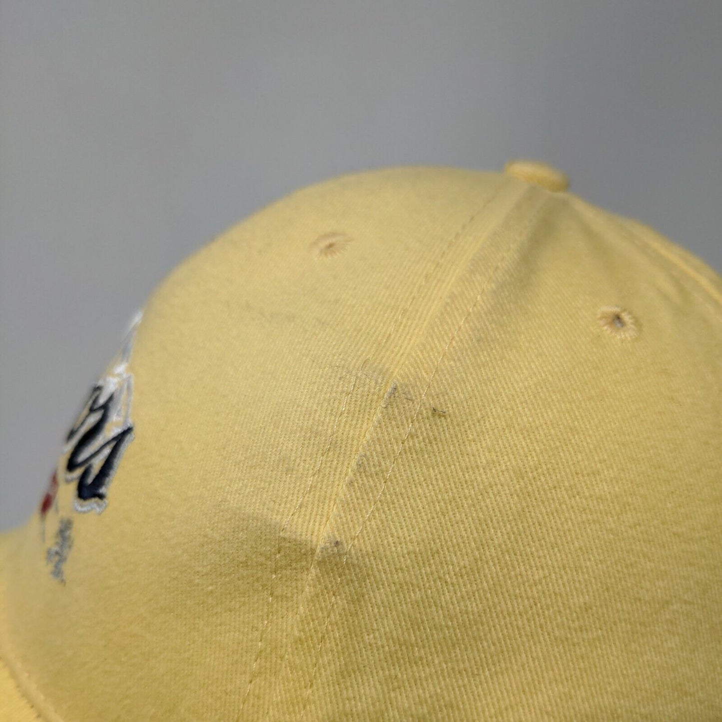 Coors Banquet Strapback Hat Yellow One Size Embroidered Adjustable