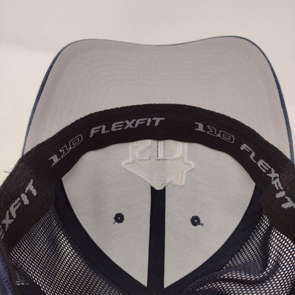 SD Snapback Trucker Hat Blue OSFA 110 Flexfit Adjustable Embroidered Mesh Back