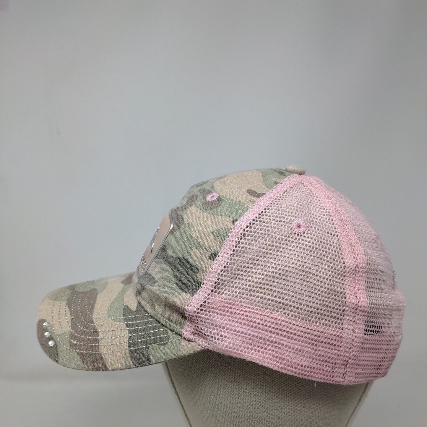 John Deere Snapback Mesh Back Trucker Hat Camouflage OSFM Tractor Girl