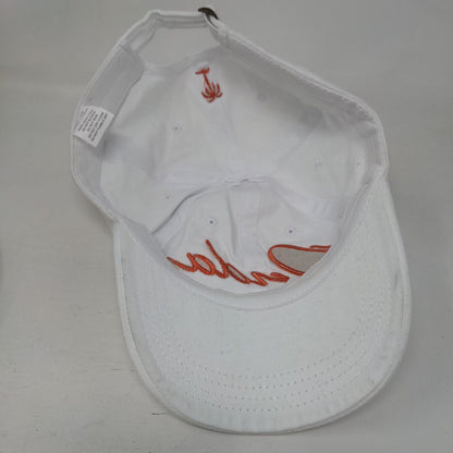 Onda Slideback Hat White OSFM Adjustable Embroidered Vented Holes 6 Panel