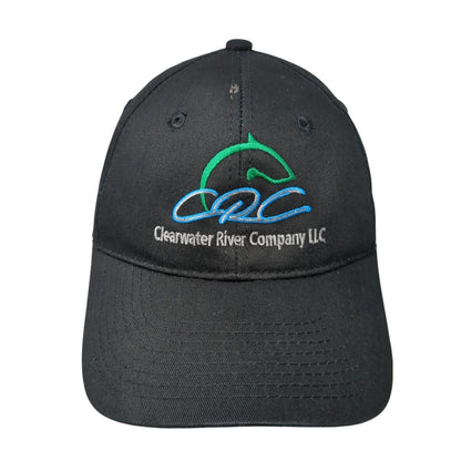 Clearwater River Company LLC Strapback Hat Black One Size Solid 6 Panel
