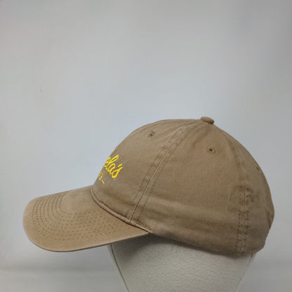 Cabela's Club Slideback Hat Tan One Size Adjustable Embroidered 6 Panel