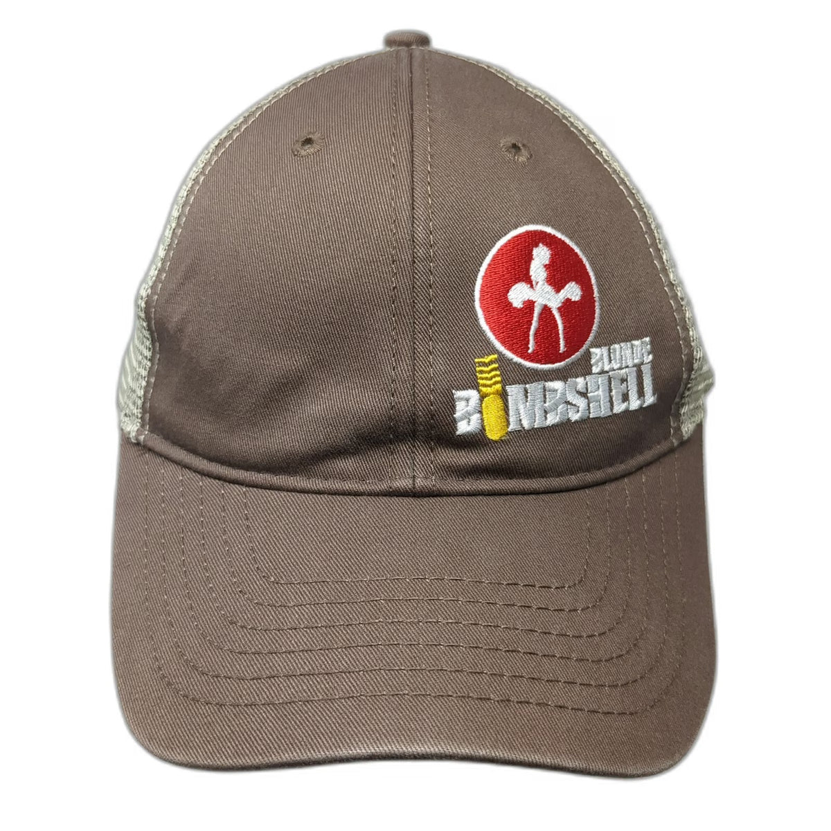 ML Authentic Headwear Blonde Bombshell Baseball Cap Brown One Size Mesh Back Hat