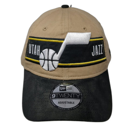 New Era Utah Jazz NBA Beige Black One Size 9TWENTY 2024 Draft Note Slideback Hat
