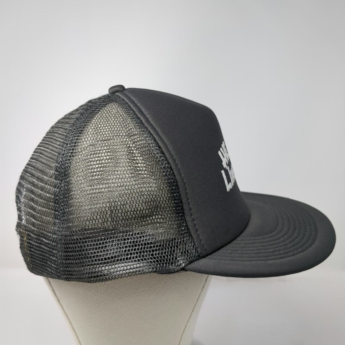 Otto Trucker Hat Gray One Size The Linecutters Mesh Snapback Foam Front Punk