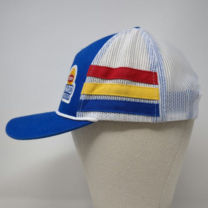 Lipton Hard Iced Tea Blue Trucker Hat One Size Mesh Snapback Side Stripes Rope