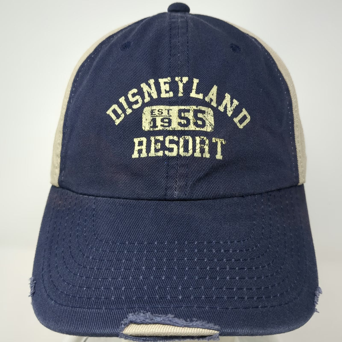 Disneyland Resort Baseball Cap Blue Beige One Size Cotton Slideback Graphic Hat