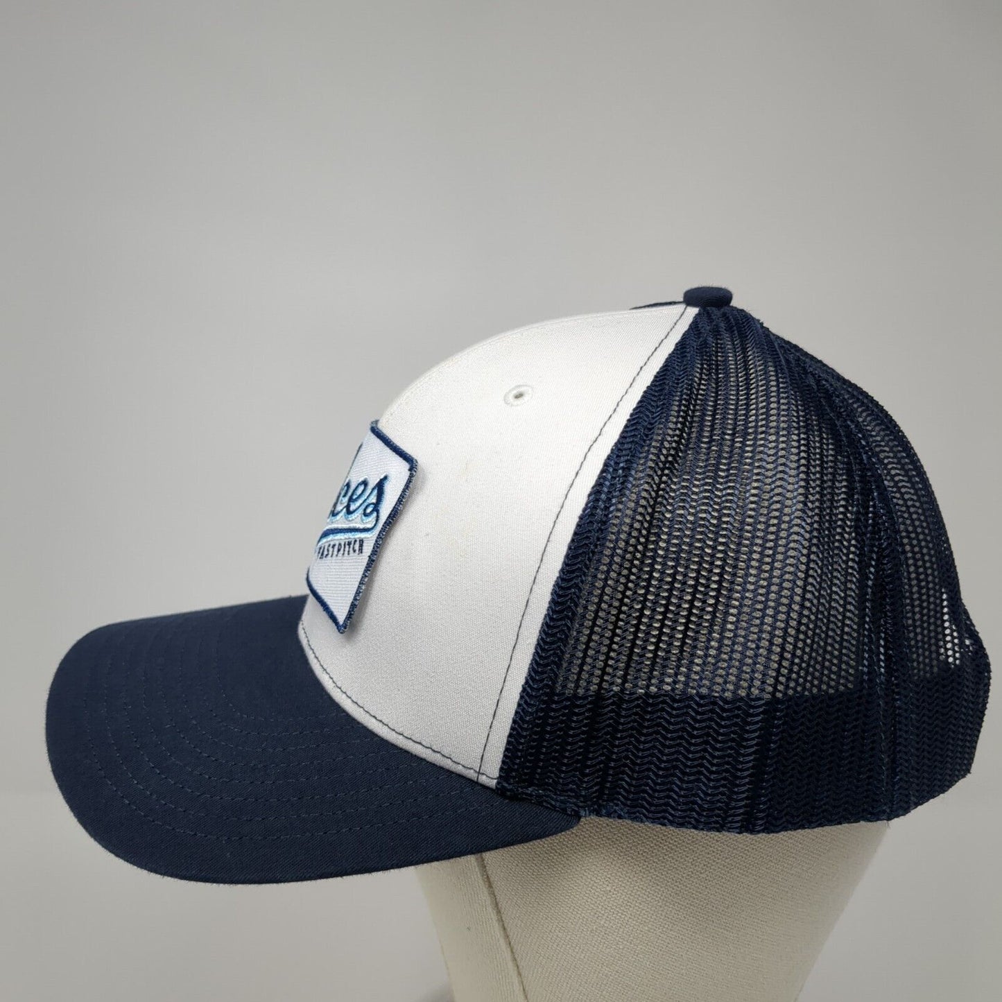 Aces Fastpitch Snapback Trucker Hat Blue One Size Mesh Back Adjustable
