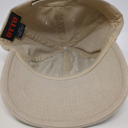 OTTO Baseball Cap Beige One Size God Trust Others Monitor Embroidered Cotton Hat