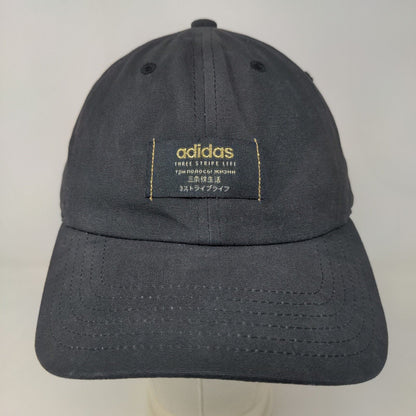 Adidas Men's Slideback Hat Black Adjustable Patch Logo 100% Cotton