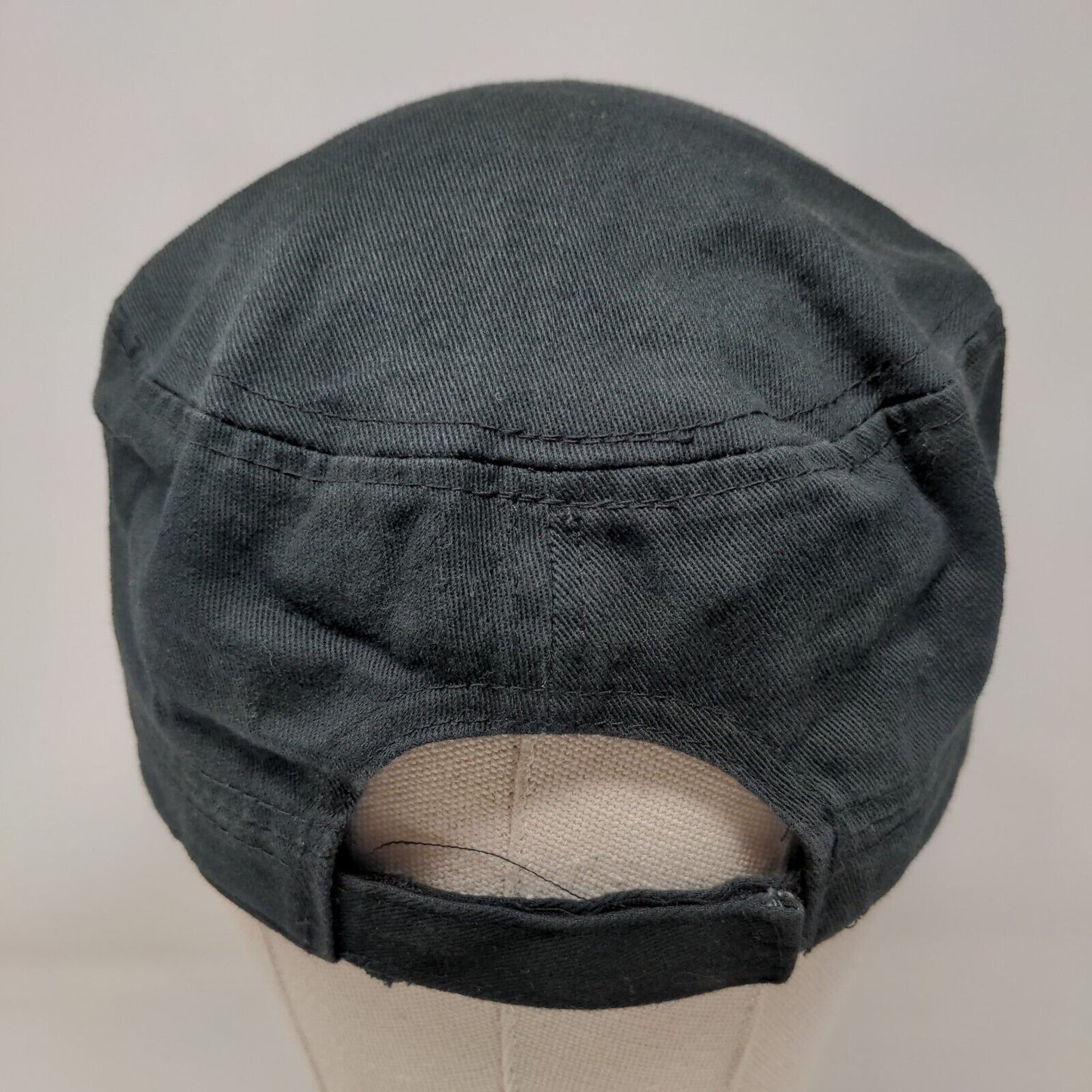 Unbranded Strapback Army Cap Black One Size Adjustable Lightweight Blank