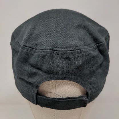 Unbranded Strapback Army Cap Black One Size Adjustable Lightweight Blank