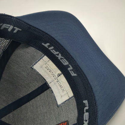 TravisMathew Baseball Cap Blue XL Mesh Back Flexfit Logo Patch Structured Hat