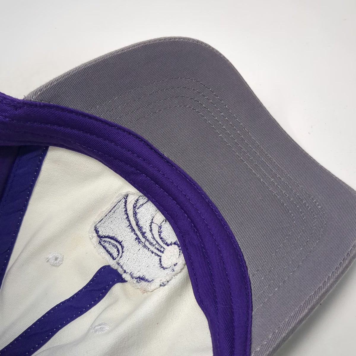 Captivating Kansas State Wildcats NCAA Hat White Purple Gray One Size Slideback