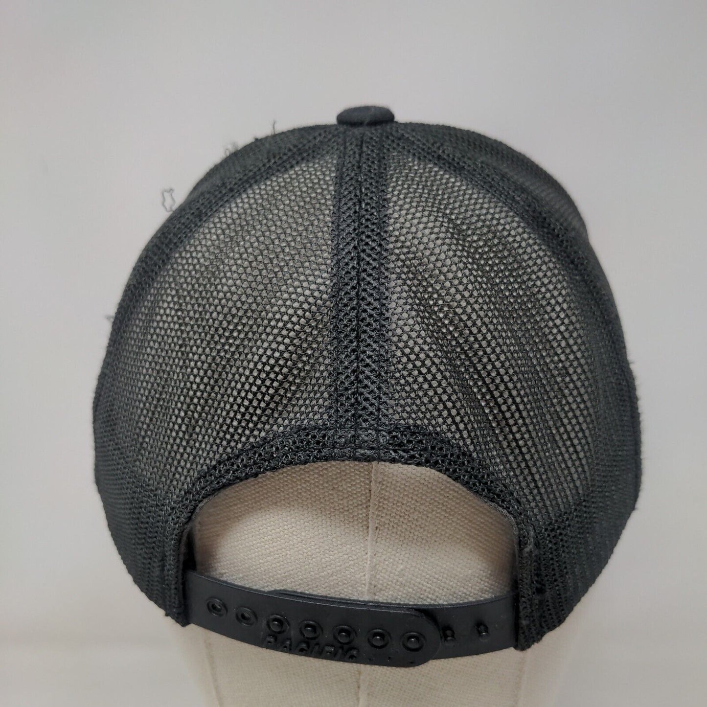 Pacific Headwear Snapback Hat One Size Black Mesh Back Embroidered Pig Pork Logo