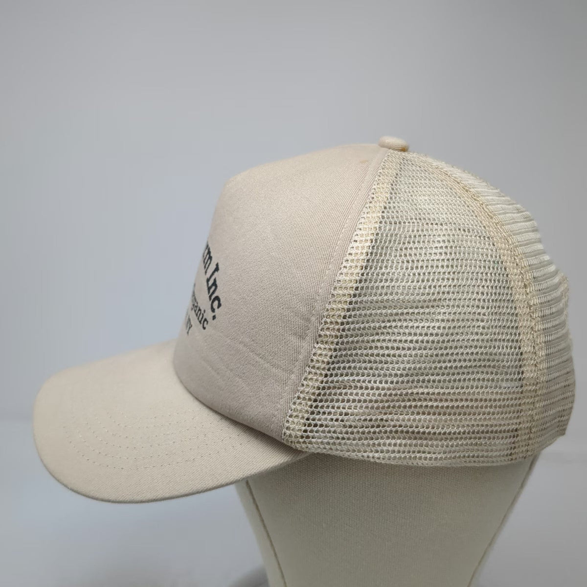 KC Caps Trucker Hat Beige One Size Ryder Farm Inc Certified Organic Brewster NY