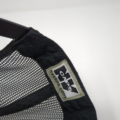 PARMA Snapback Trucker Hat Black One Size Adjustable Mesh Back NV Caps