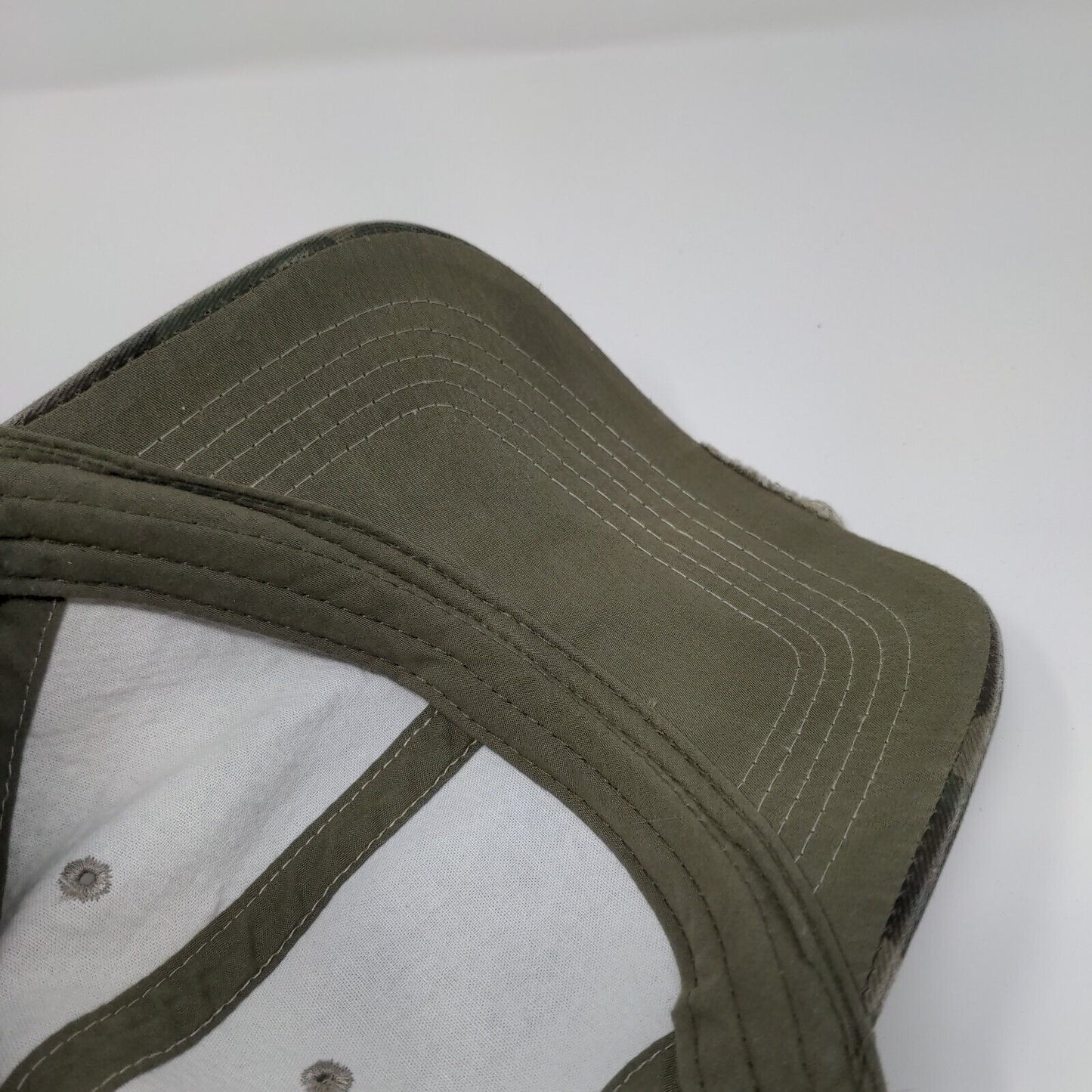 Unbranded Strapback Hat Camouflage OSFA Adjustable Distressed 6 Panel Blank