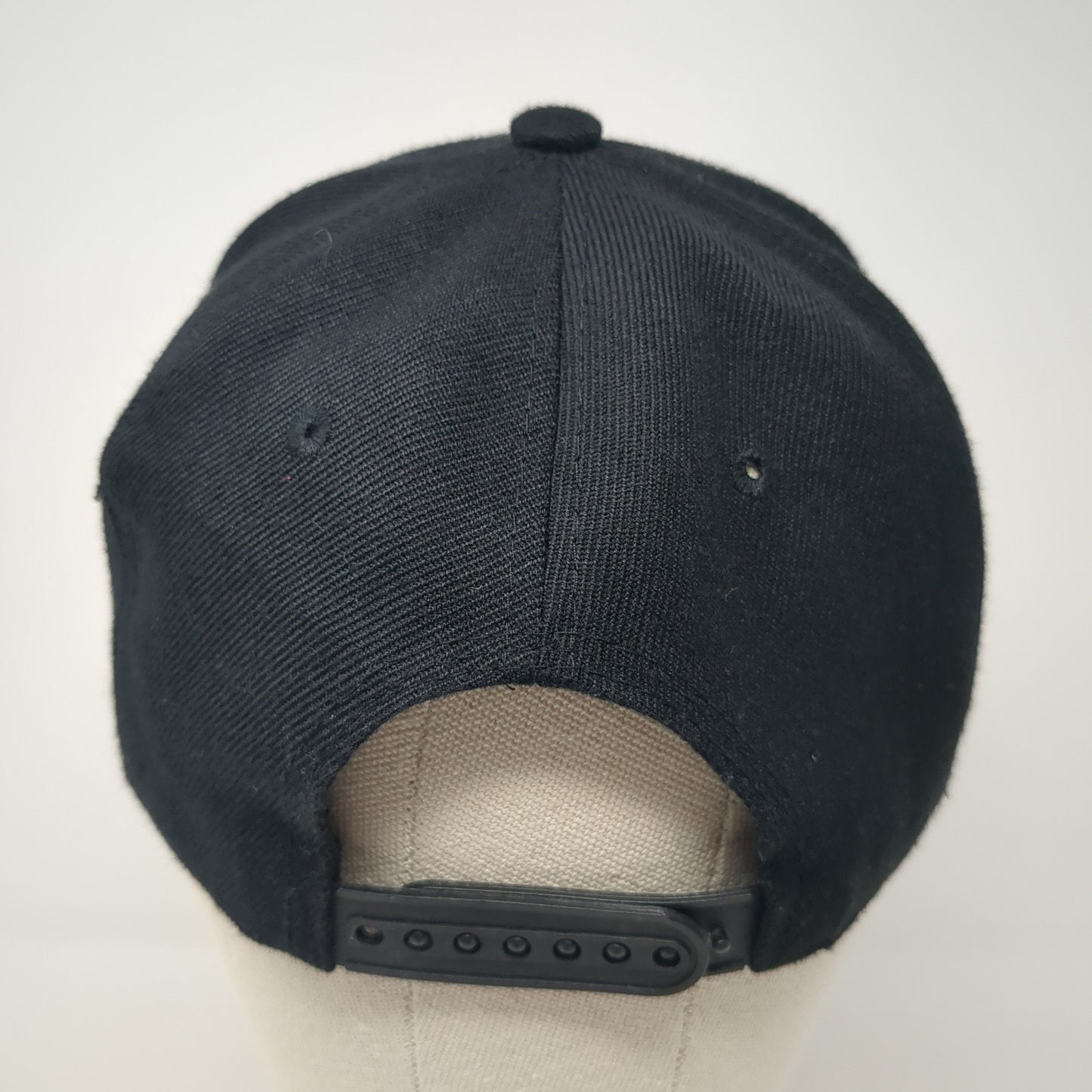Compton Spell Out Snapback Hat Black One Size Adjustable Embroidered
