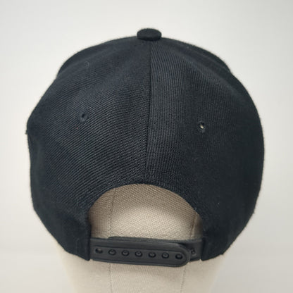 Compton Spell Out Snapback Hat Black One Size Adjustable Embroidered
