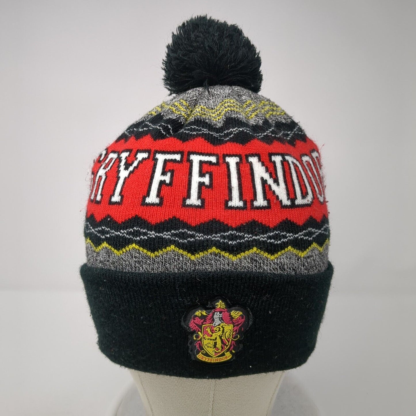 Gryffindor Knit Pom Pom Beanie Hat Multicolor 4-16 Stretch Harry Potter