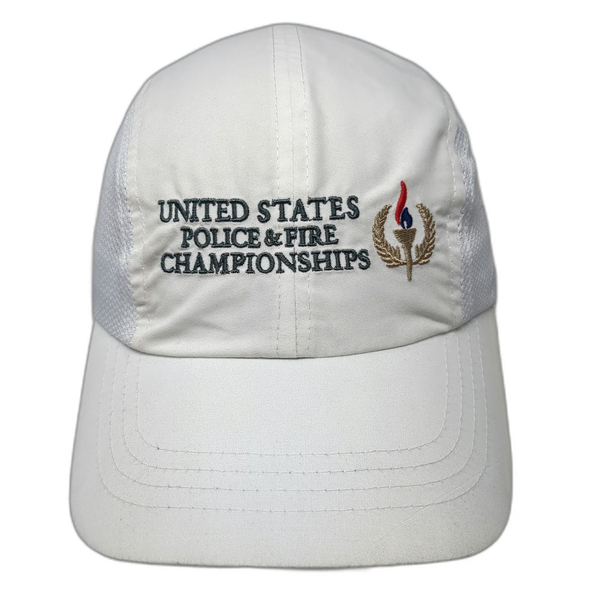 HA Baseball Cap White One Size Police & Fire Championships Mesh Strapback Hat