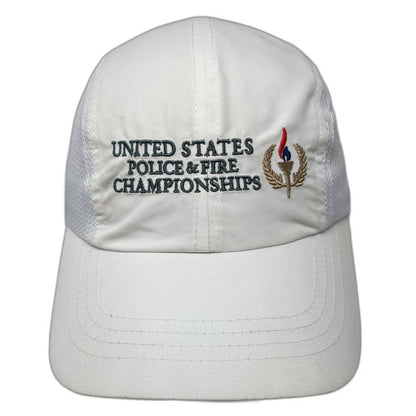 HA Baseball Cap White One Size Police & Fire Championships Mesh Strapback Hat