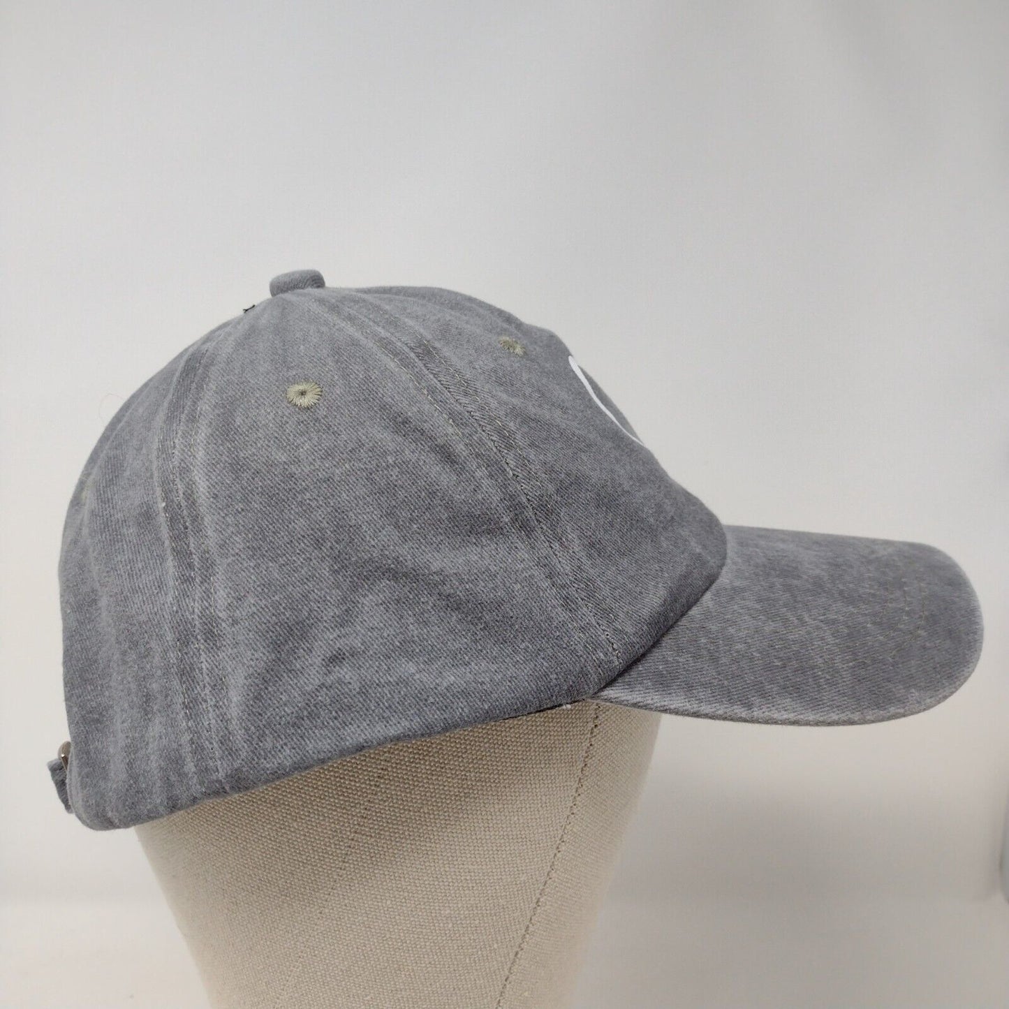 Dog Paw Print Heart Slideback Hat Gray OSFA Adjustable Solid 6 Panel